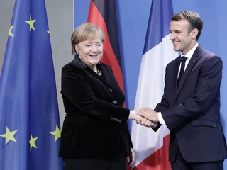 Angela Merkel, kanclerz Niemiec, i Emmanuel Macron, prezydent Francji
