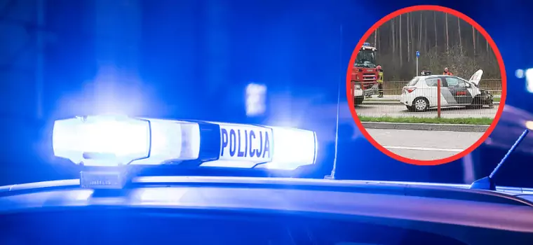 Pijany policjant z Podlasia spowodował wypadek i uciekł do lasu [WIDEO]