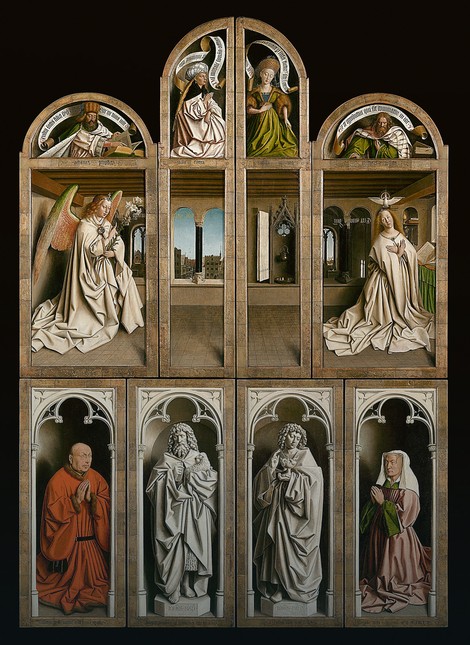 Ganski oltar, zatvoren, posle restauracije Saint Bavo's Cathedral Ghent