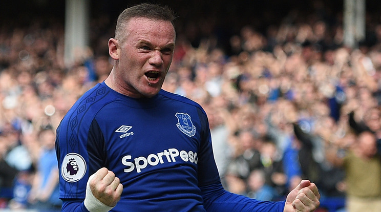 Wayne Rooney
fejesével verte
1-0-ra az Everton a Stoke-ot /Fotó: AFP