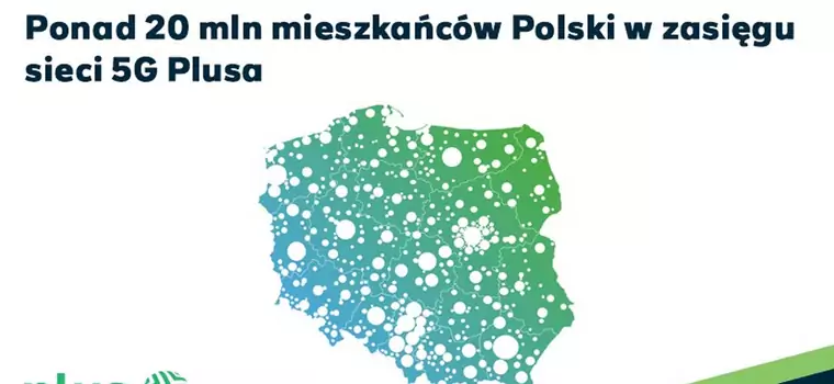 Ponad 20 milionów mieszkańców Polski w zasięgu sieci 5G Plusa