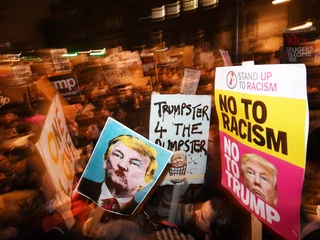 Britons protest against US President Trump's executive order on immigration