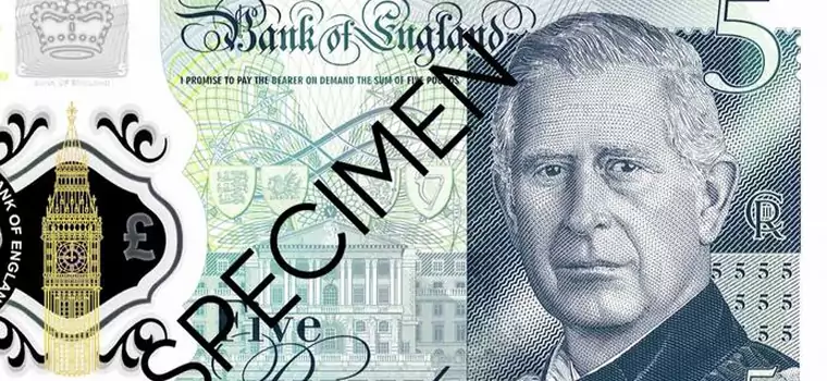 Bank Anglii zaprezentował banknoty z królem Karolem III. Tak powstają pieniądze