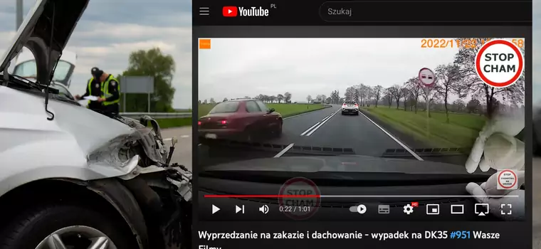 Wyprzedzał na zakazie i na łuku drogi. Tragiczny koniec [WIDEO]