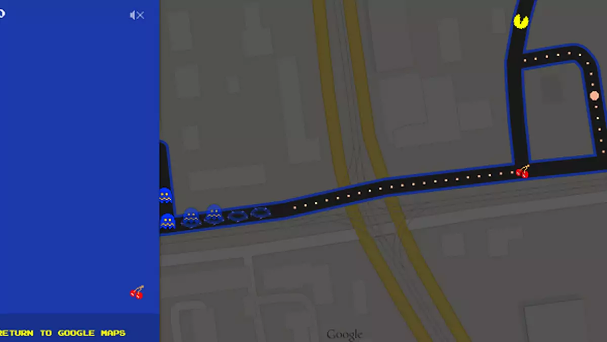 Pac-Man na ulicach polskich miast. W Google Maps