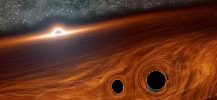 Astronomowie pierwszy raz zobaczyli rozbłysk światła w trakcie  kolizji czarnych dziur