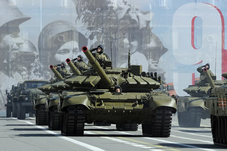 Rosyjskie czołgi T-72B3, parada wojskowa 9 maja 2015 roku