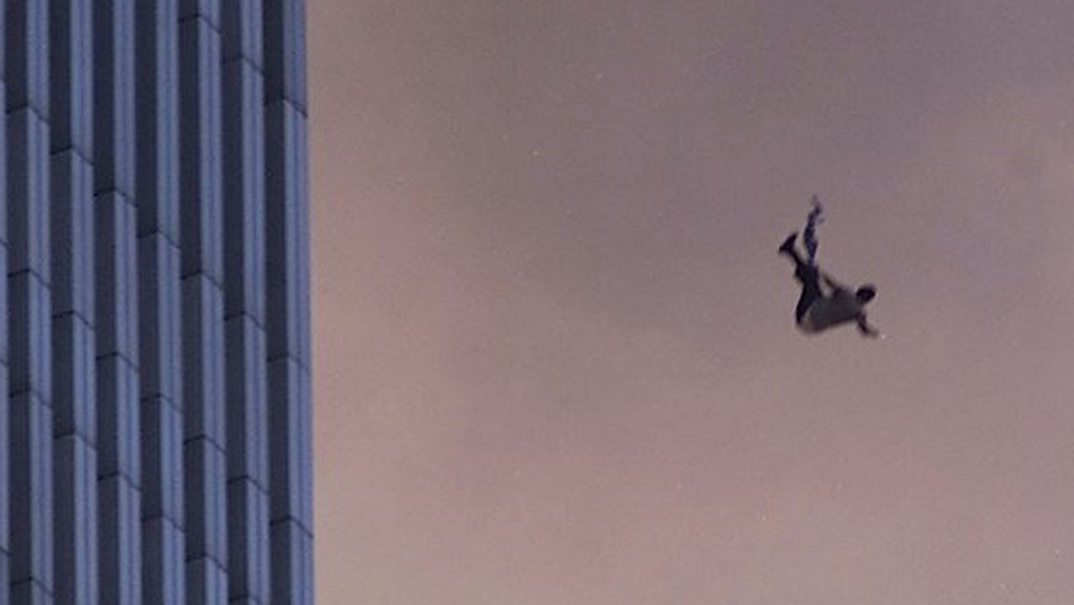 A person falls to his death from the WTC