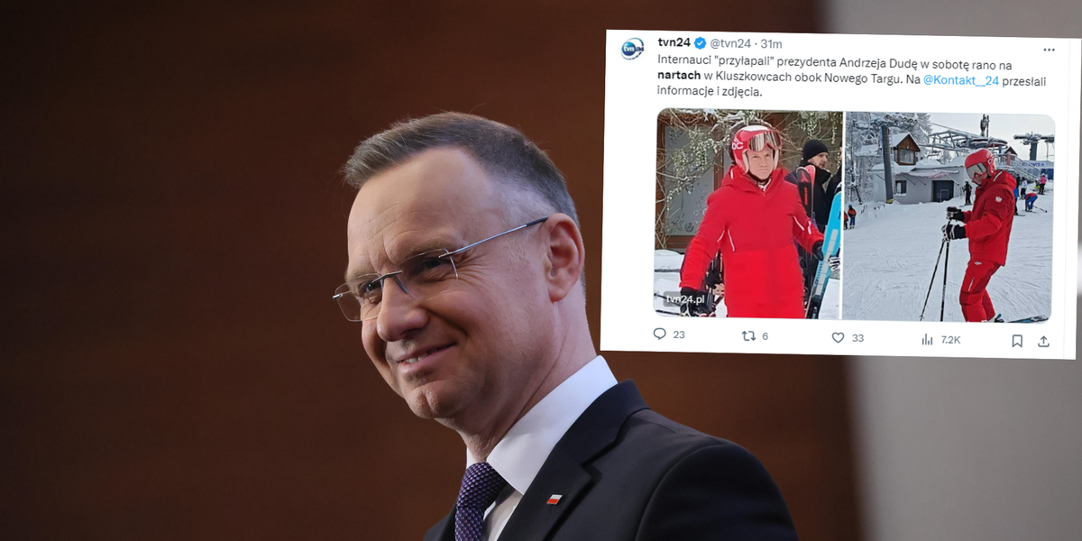 Andrzej Duda szusował na nartach Internauci przyłapali prezydenta