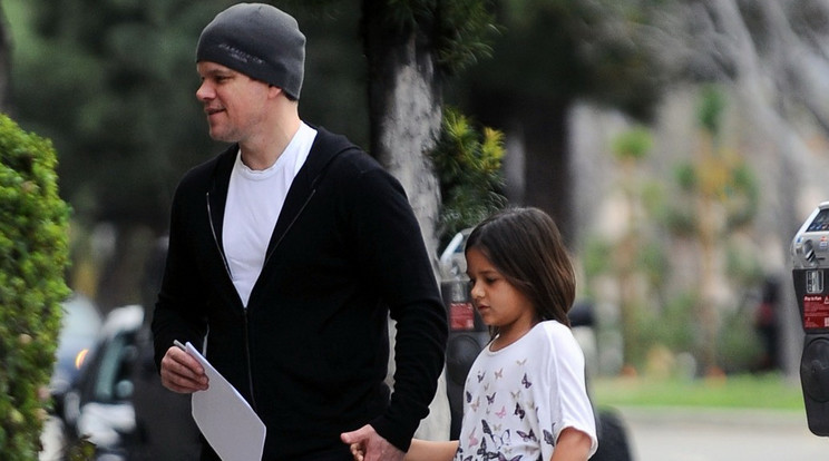 Matt Damon kislányával /Fotó: Profimedia-Reddot