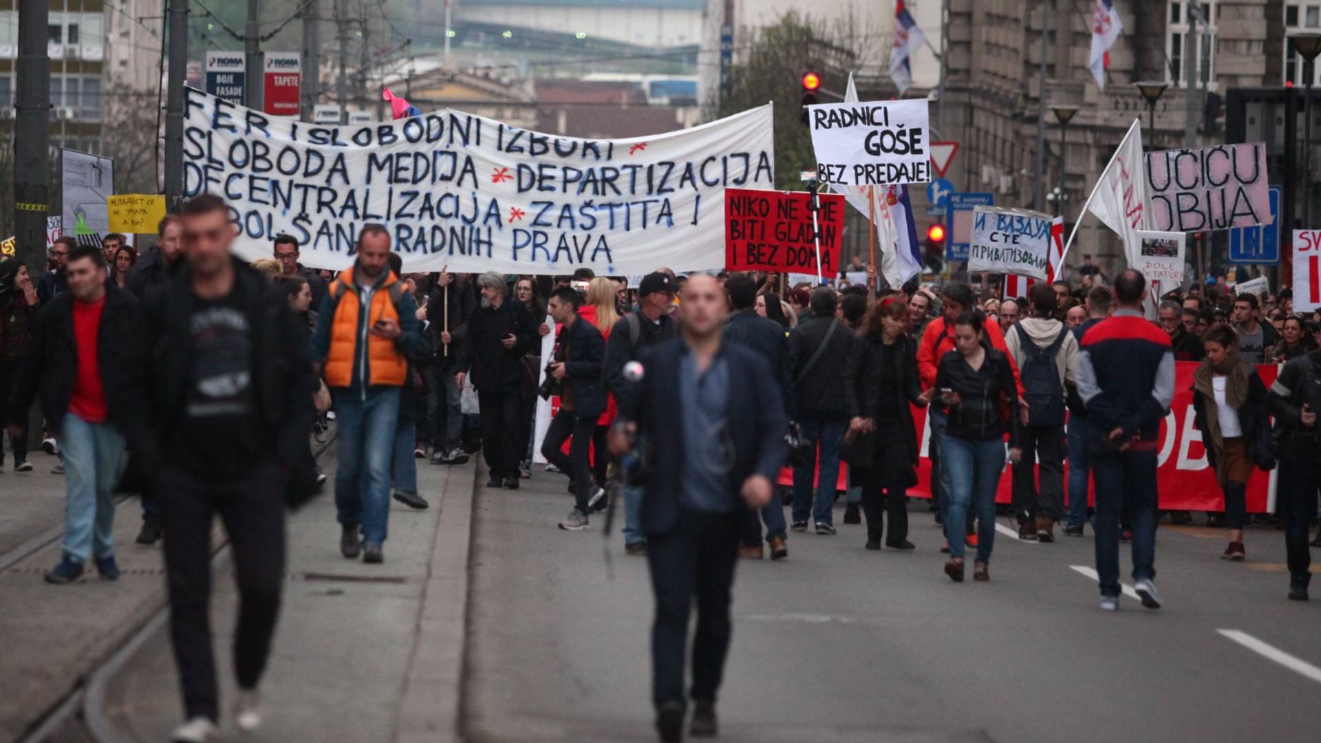 "Protest protiv diktature 9" krenuo sa nove lokacije, ali s istim ciljem