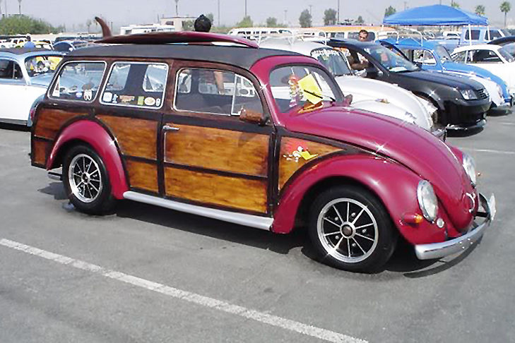 VW Garbus w stylu Chevy Woody Wagon