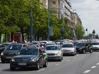 Protest taksówkarzy w 2017 r.