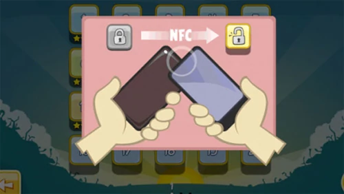 Technologia NFC jest wykorzystywana w Angry Birds Magic, specjalnej edycji gry dla smartfonów Nokii. Parowanie pozwala odblokowaćukryte poziomy