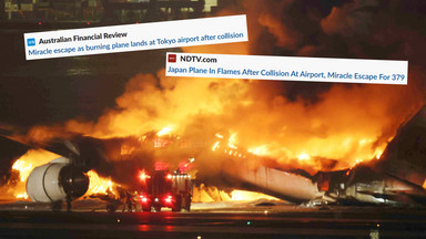 Światowe media piszą o cudzie w Tokio. Kabina wypełniła się dymem, płomienie objęły cały samolot