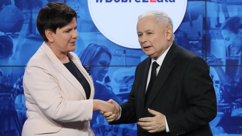 Beata Szydło i Jarosław Kaczyński 