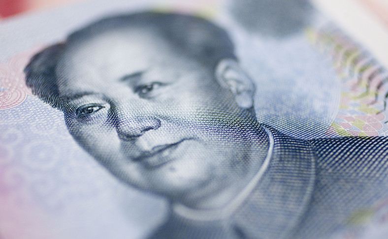 Mao Zedong widoczny na chińskim banknocie o nominale 10 juanów. 1 października 1949 na placu Tian'anmen Mao ogłosił powstanie Chińskiej Republiki Ludowej.