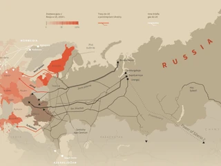 Najważniejsze gazociągi łączące Rosję ze światem, Źródło: Gazprom; ACER; Globalny Monitor Energii; Reuters