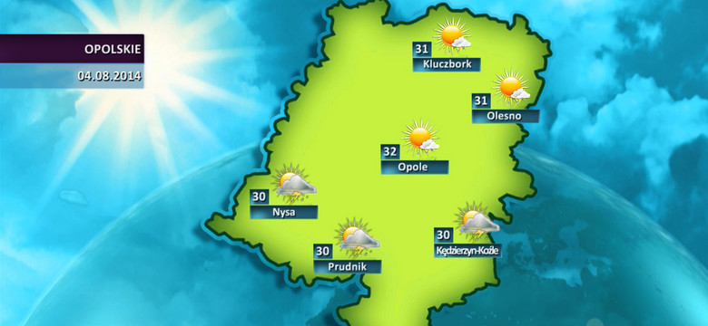 Prognoza pogody dla woj. opolskiego - 04.08