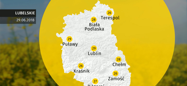 Prognoza pogody dla woj. lubelskiego - 29.06