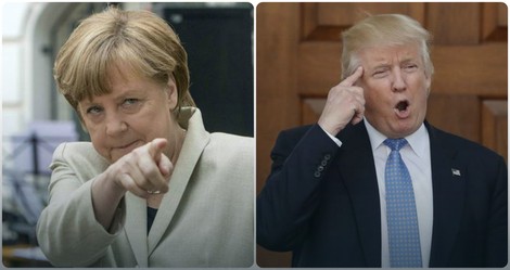 Angela Merkel i Donald Tramp