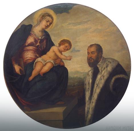 Tintoreto Jakopo Robusti, Bogorodica sa detetom i ktitorom, XVI vek