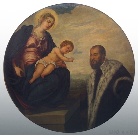 Tintoreto Jakopo Robusti, Bogorodica sa detetom i ktitorom, XVI vek