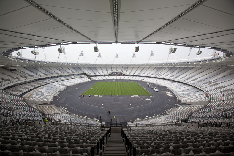 Wnętrze stadionu olimpijskiego w Londynie