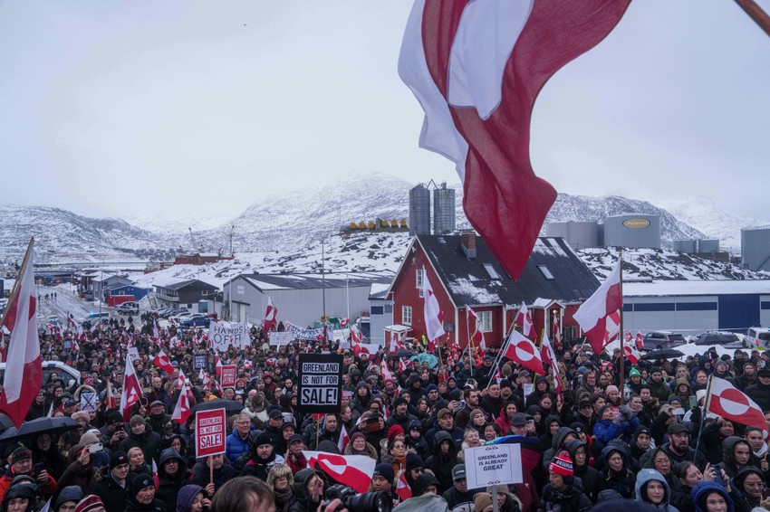 Protest protiv Trampove politike prema Grenlandu u Nuku 17. januara