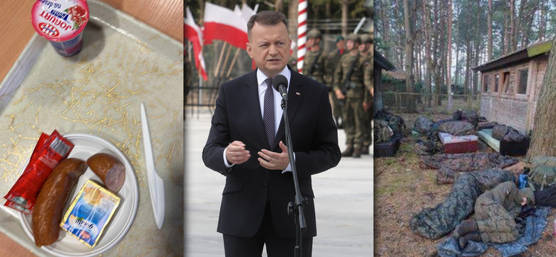 Polskie bieda-wojsko na granicy z Białorusią. "Jedzenie kupujemy w Biedronce"
