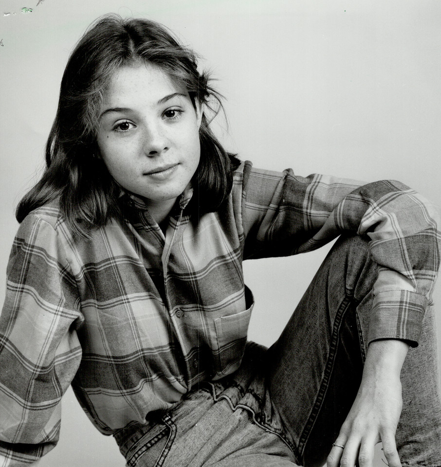 Megan Follows w 1985 r. 