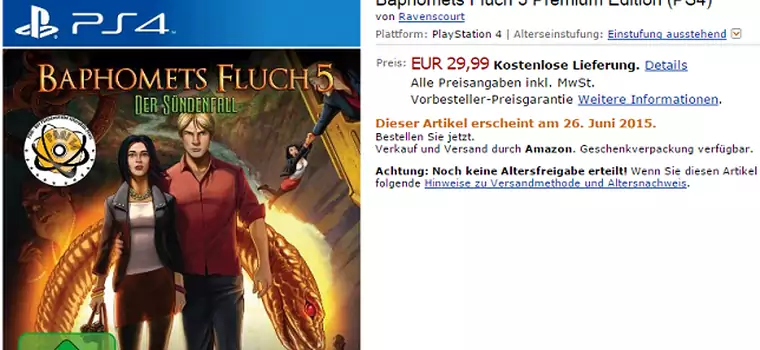 Baphomets Fluch 5 zmierza na PlayStation 4