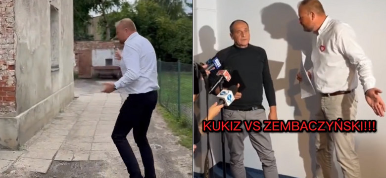 Paweł Kukiz przyszedł na konferencję posła KO, doszło do konfrontacji. "Słuchaj kolego"
