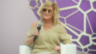 Ewa Kasprzyk zagrała nóżką na prezentacji kosmetyków