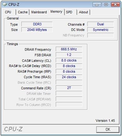 CPU-Z MSI P45D3 Platinum