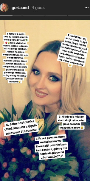 Gosia Andrzejewicz na Instagramie