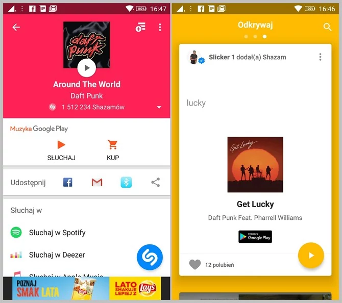 Shazam jest świetnym programem do identyfikowania utworów muzycznych. Aplikacja jest w stanie odnaleźć żądaną piosenkę nawet w warunkach słabego nagłośnienia.