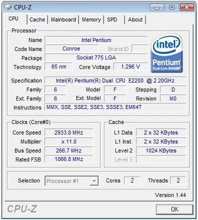 Podkręcanie – procesor. ECS GF7100PVT-M