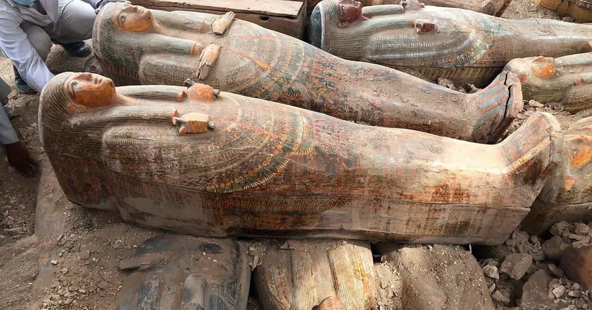 Archaeologists Just Uncovered 20 Ancient Coffins In Egypt With Their