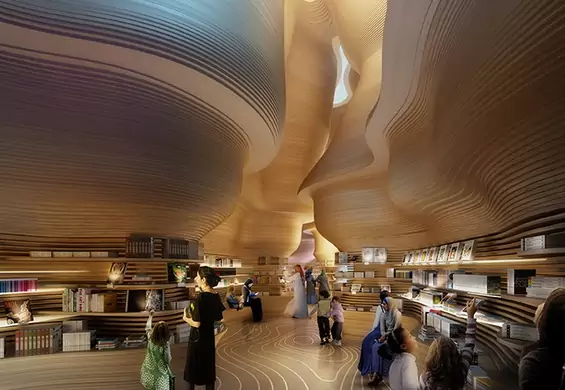 Wygląda jak piaskowa wydma. Niezwykły sklep z pamiątkami w Muzeum Narodowym Kataru