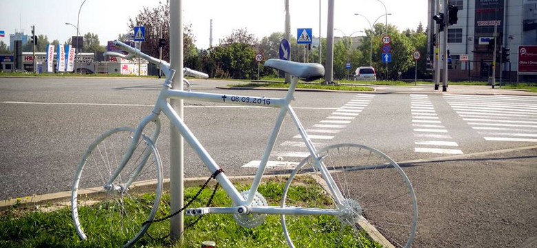 Rzeszów: biały rower przy ul. Przemysłowej upamiętnia śmierć rowerzystki