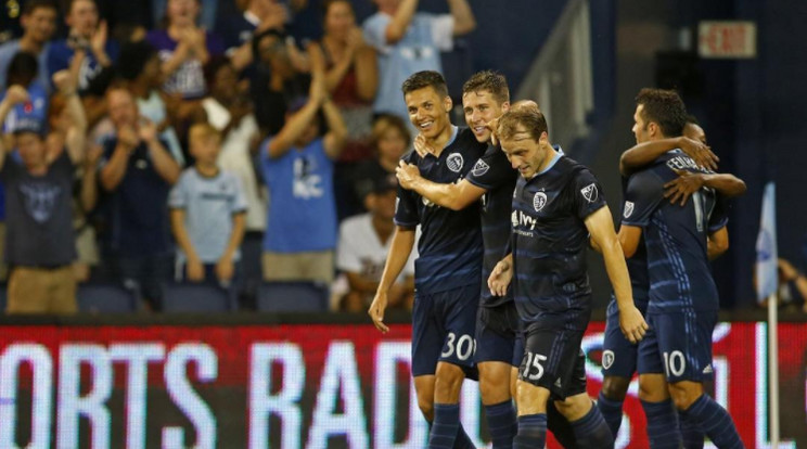 allói Dániel (képünkön balra) góljának is köszönhetően a ­Sporting Kansas City labdarúgócsapata bejutott a US Open Cup elődöntőjébe