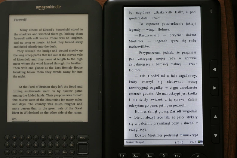 Kindle i freebook w warunkach domowych – w cieniu