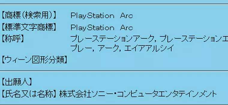 Sony zastrzega nazwę „Arc”