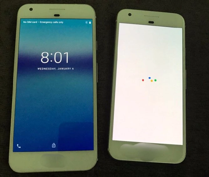 Google Pixel XL i Pixel z przodu