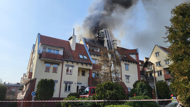 Pożar budynku mieszkalnego w Inowrocławiu
