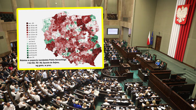 Jedna lista opozycji. Jak mogły wyglądać wyniki wyborów? Ta mapa daje odpowiedź