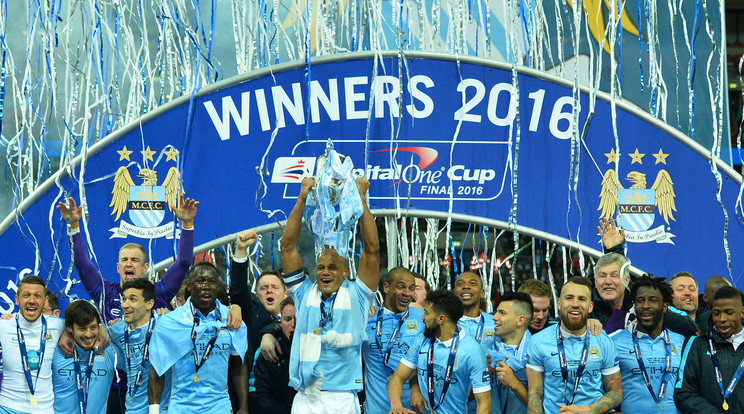 Manchester City nyerte a Ligakupát /Fotó: AFP
