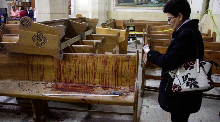 Brutális támadások történtetk egyiptomi kopt keresztény templomokban / Fotó: AFP