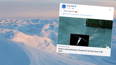 Świecący śnieg w arktycznej części Rosji. Nigdy czegoś podobnego tam nie widziano